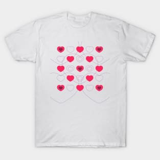 Hearts Pattern T-Shirt